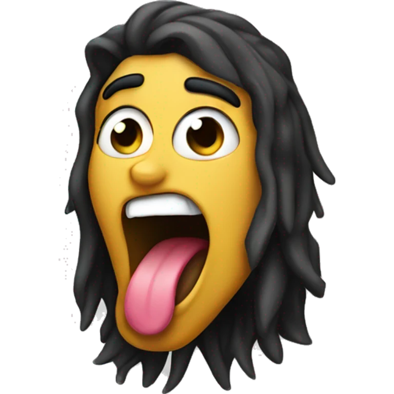 Rockstar sticking out his tongue emoji