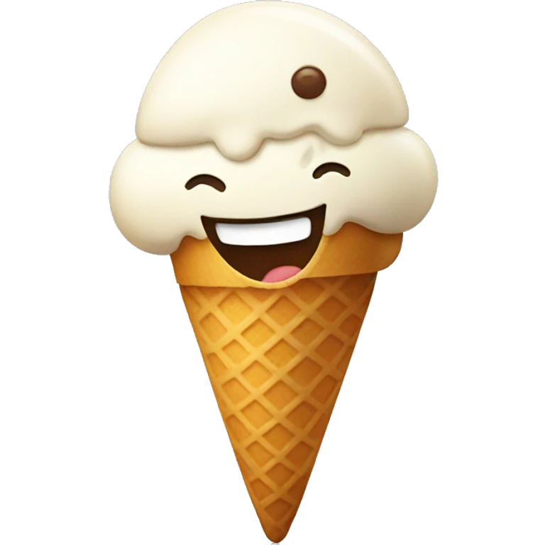 smiling ice-cream emoji