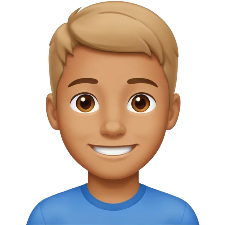 smiling boy in blue shirt emoji