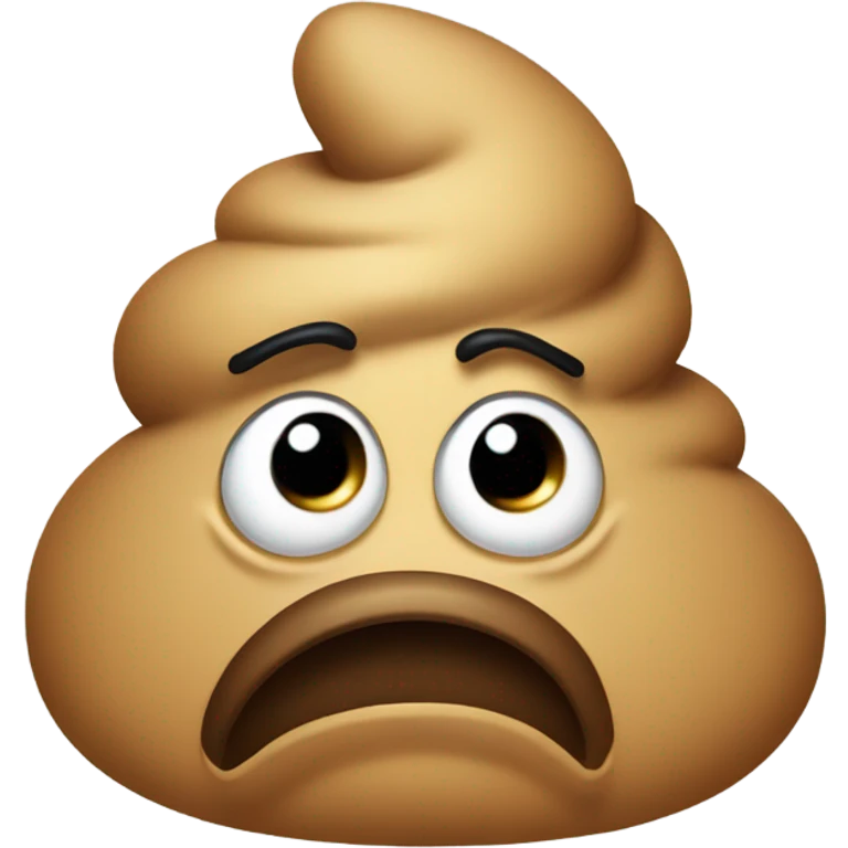Unhappy poop emoji