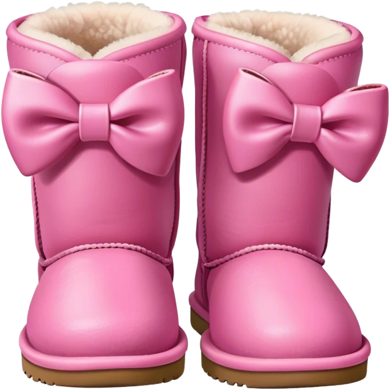 Pink uggs whit a bow emoji