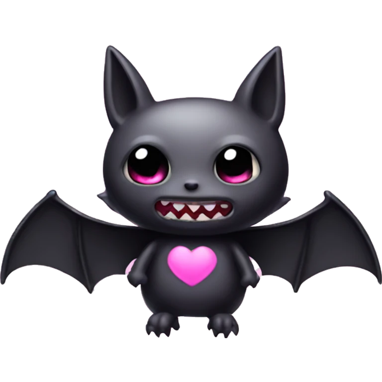 pink goth bat emoji