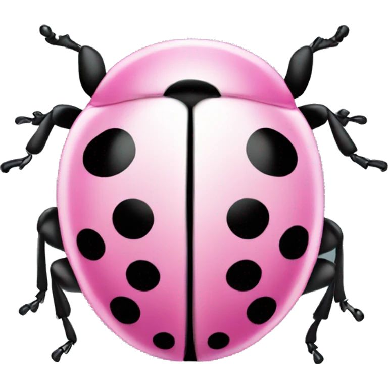 Pink ladybug  emoji