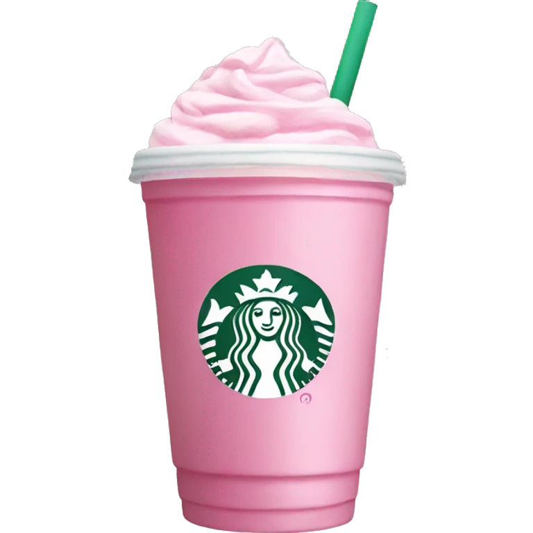 Aesthetic pink Starbucks drink pink drink emoji