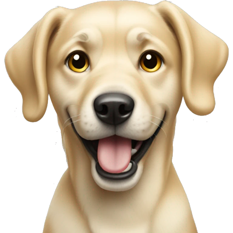 Blonde dog tapping watch  emoji