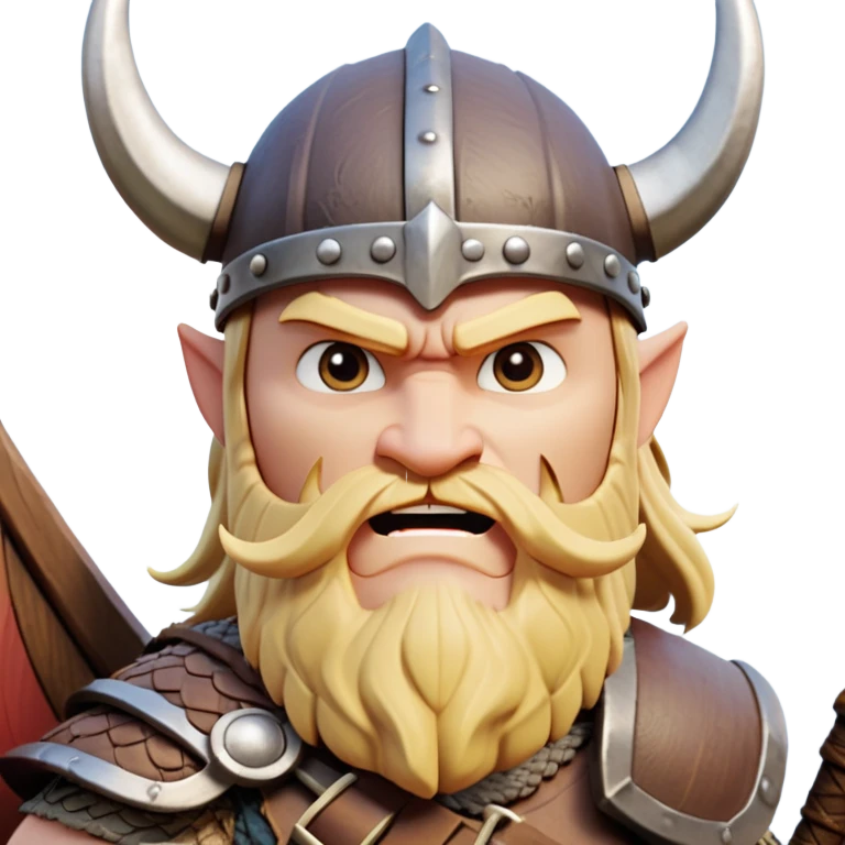clash of clans aesthetic cinematic comical viking portrait emoji head