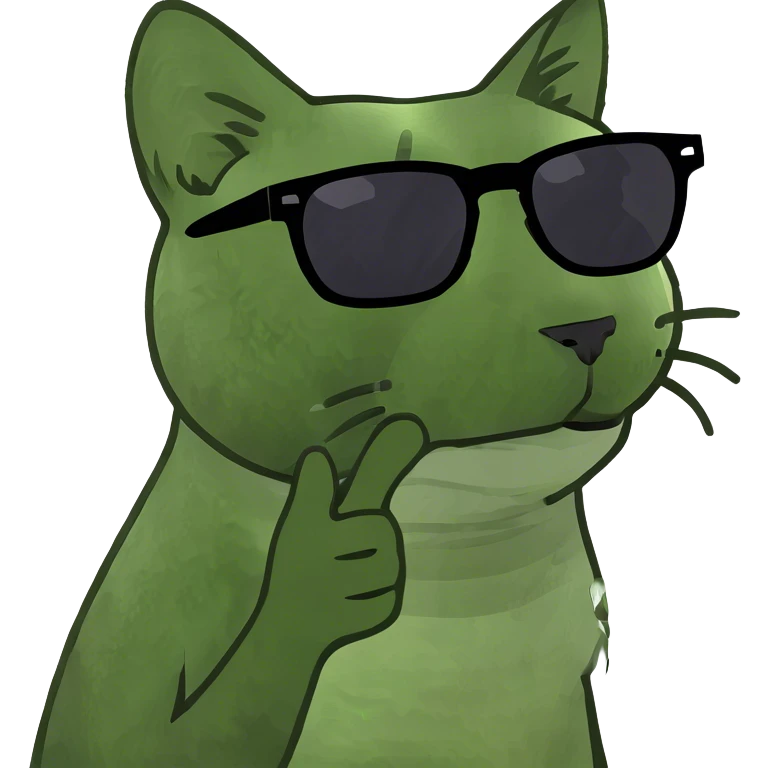 Cat with sunglasses emoji