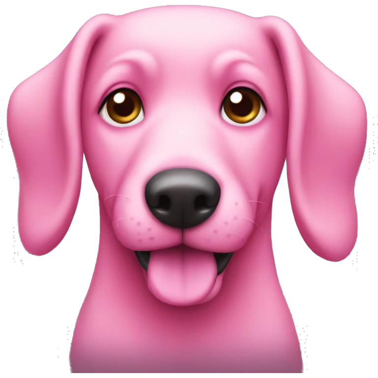 pink dog  emoji