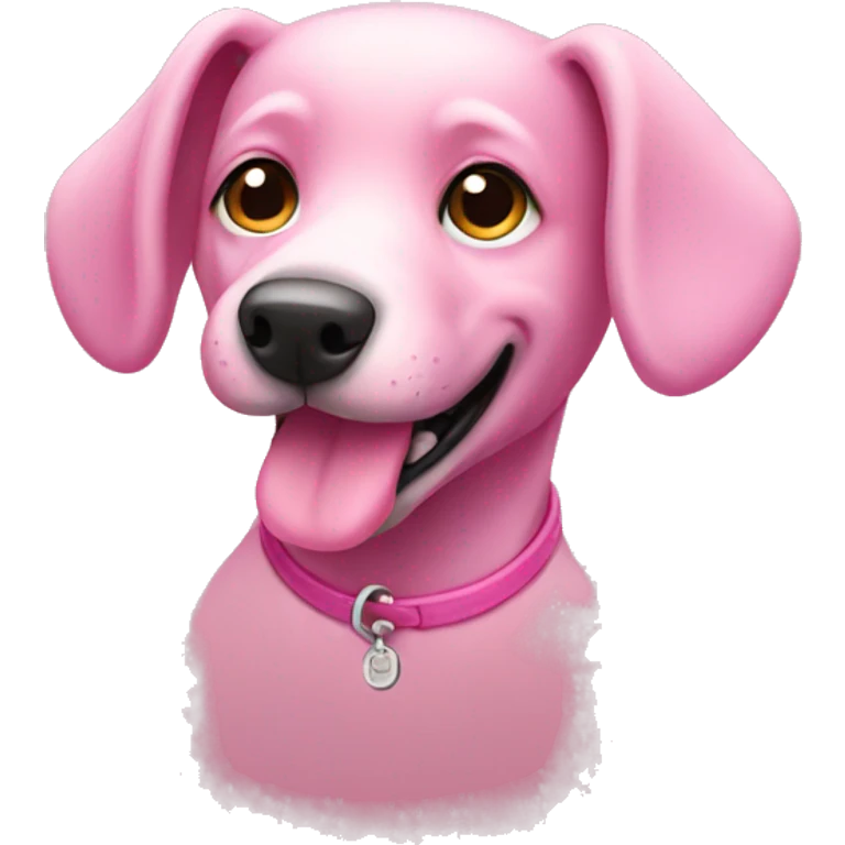 Pink dog  emoji