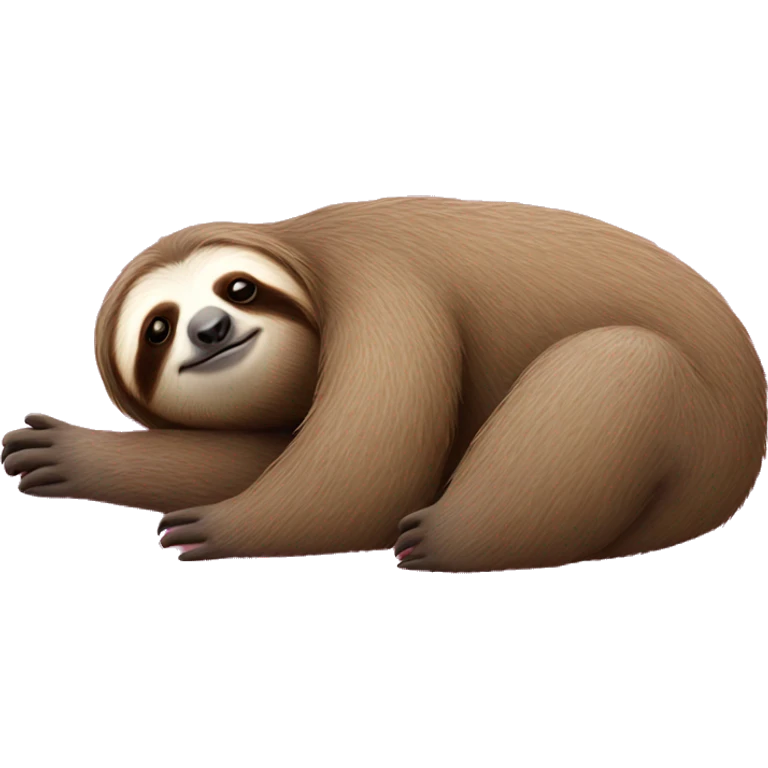 Sloth sleeping in a pink bed emoji