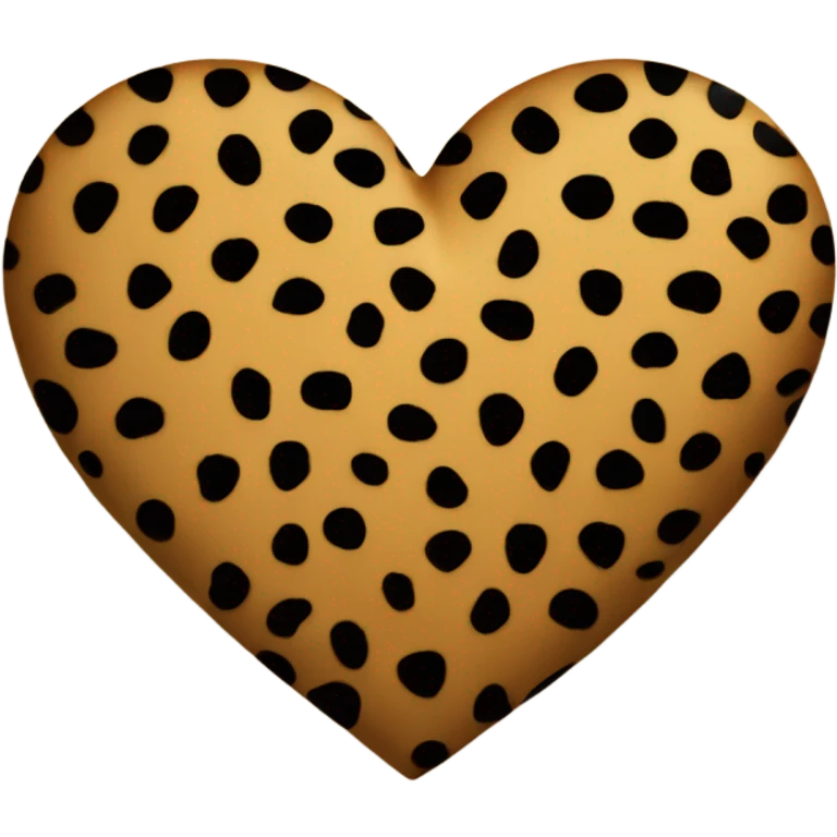Leopard print heart emoji