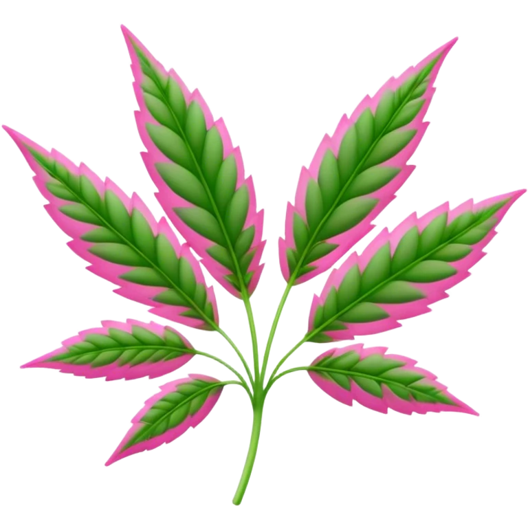 Pink weed emoji