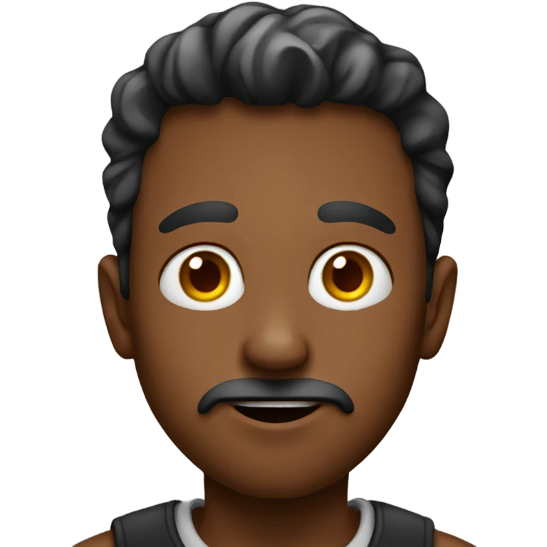Guy with sugar on his nose emoji
