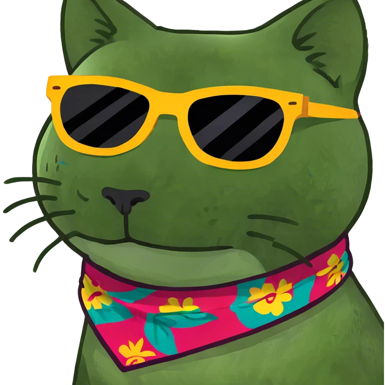 Cat with sunglasses emoji