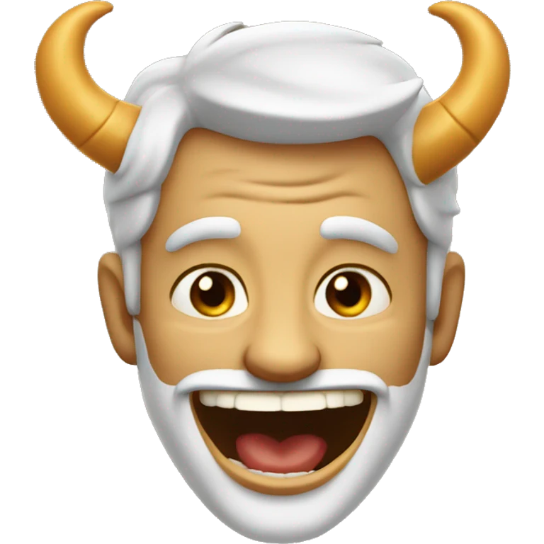 Man with horns laughing emoji
