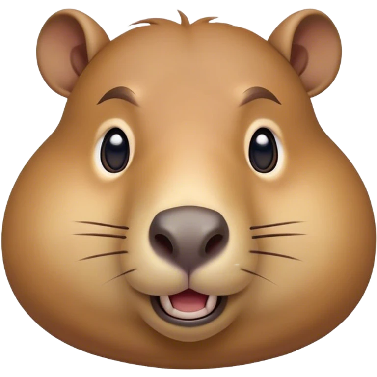 Cinematic Comical Capybara Portrait Emoji, Head tilted dramatically with an exaggeratedly shocked expression, featuring a robust, rotund build with wide, comically expressive eyes full of humorous disbelief, Simplified yet hilariously expressive features, highly detailed, glowing with a slightly sassy natural glow, high shine, dramatic yet playful, stylized with an air of quirky charm, soft glowing outline, capturing the essence of a meme-worthy capybara that looks ready to side-eye its way into viral fame! emoji