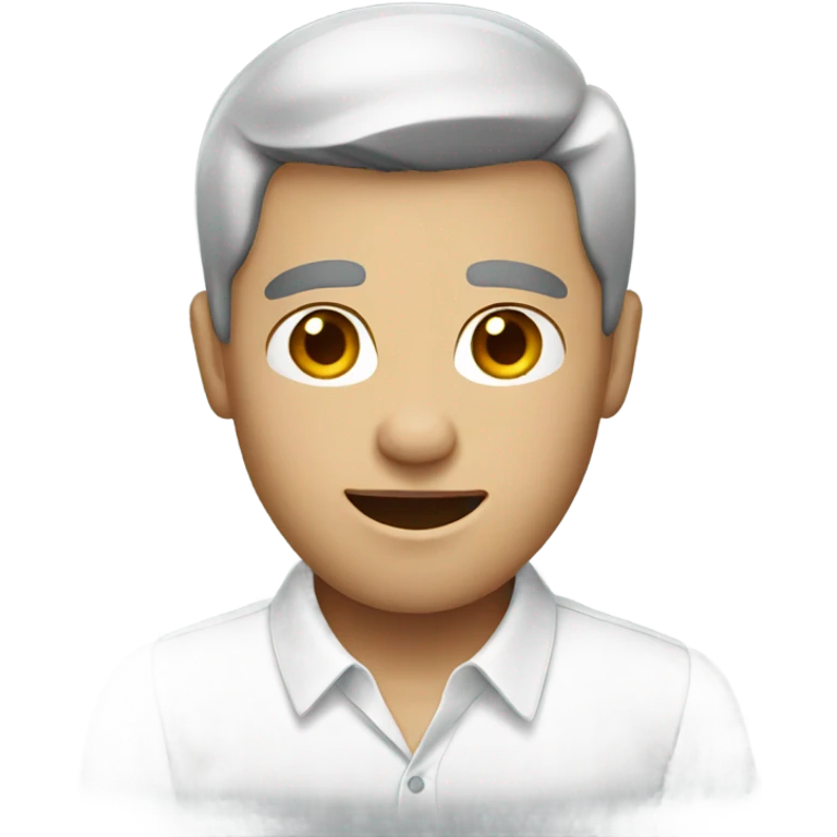 male in white shirt emoji