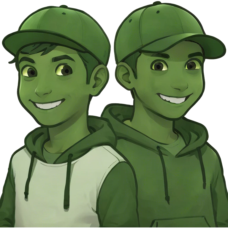 smiling boys in casual outfits emoji
