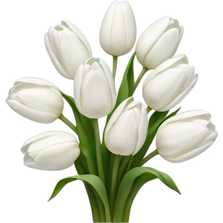white tulip bouquet  emoji