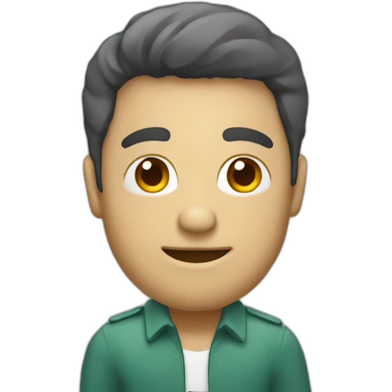 persona con un teléfono emoji