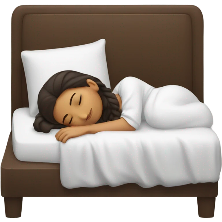 Brunette girl sleeping emoji