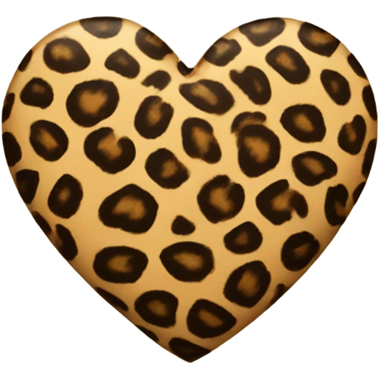 leopard print heart  emoji