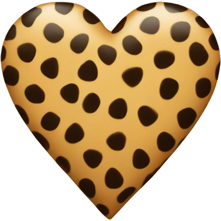 cheetah print heart emoji
