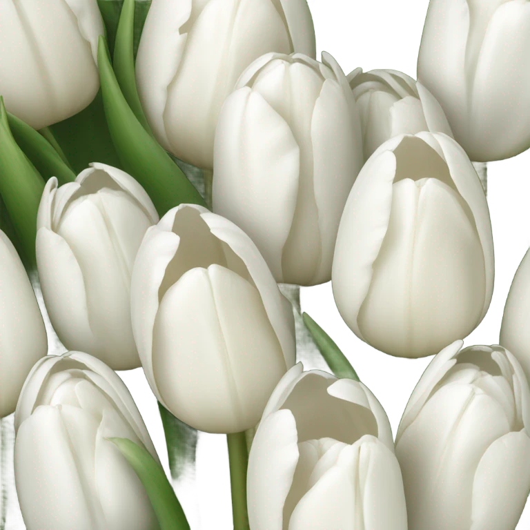 white tulip bouquet  emoji