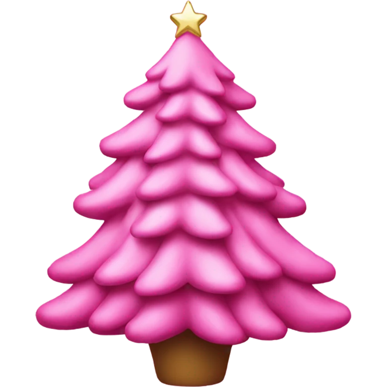Pink Christmas tree  emoji