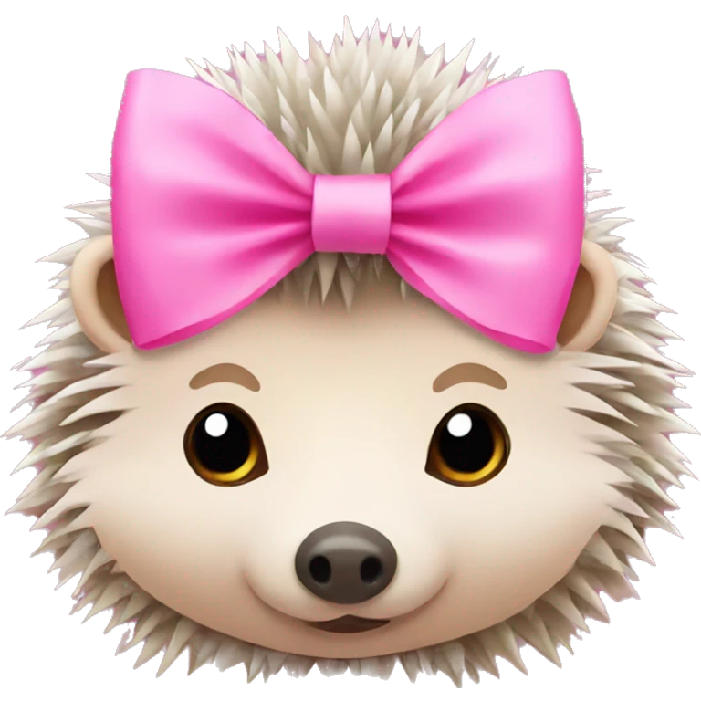 hedgehog with a pink bow emoji