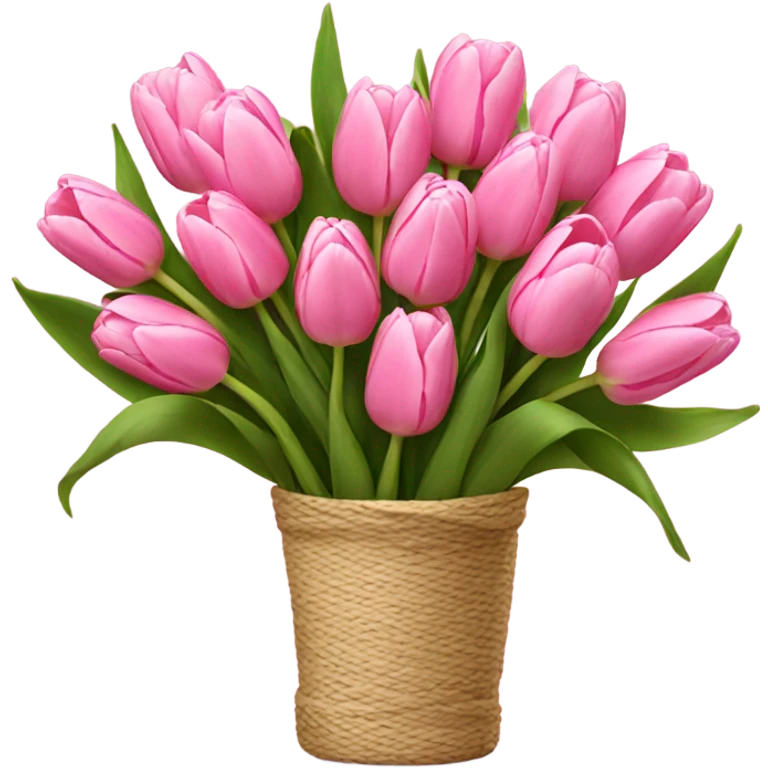 Pink bouquet of tulips emoji