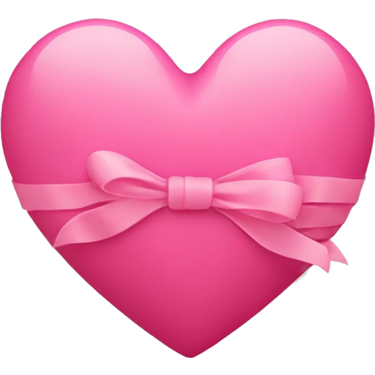 corazón rosa con un lazo emoji