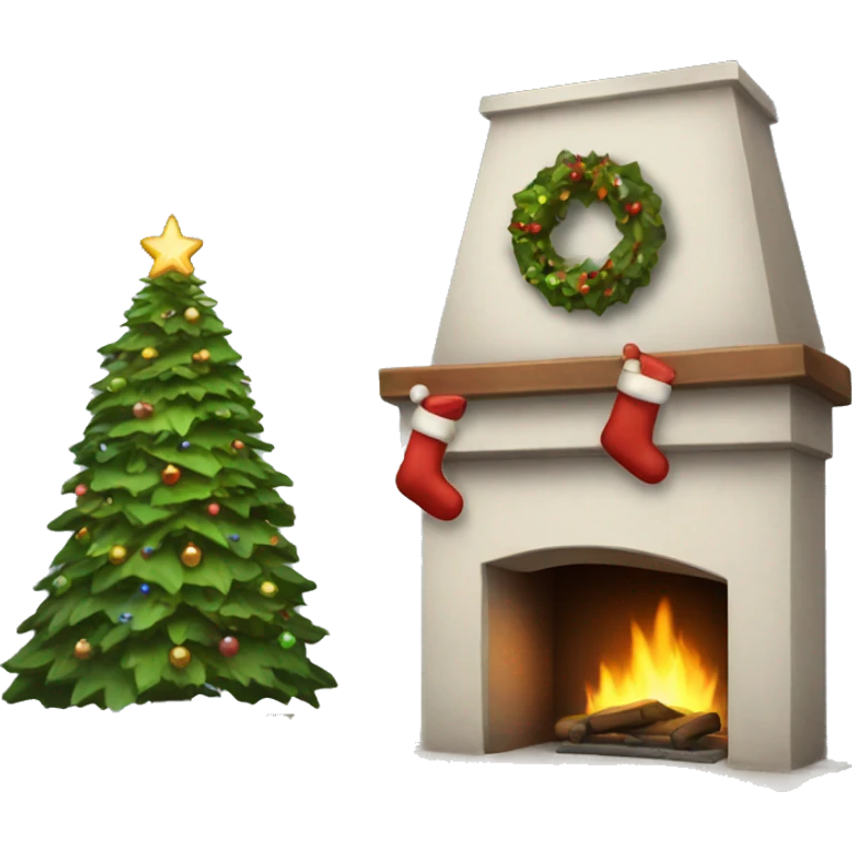 Christmas fireplace emoji
