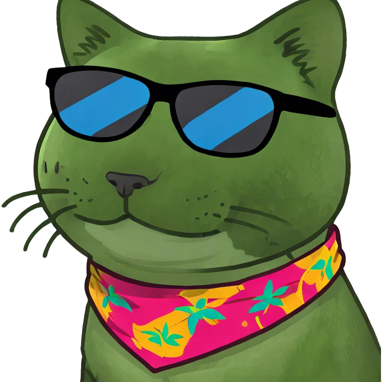 Cat with sunglasses emoji