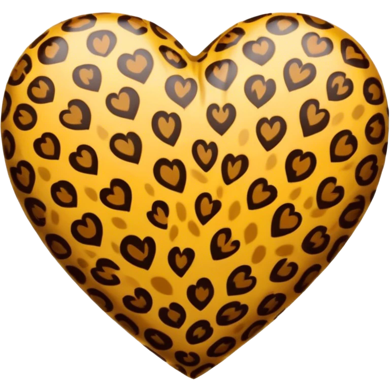 leopard print heart emoji