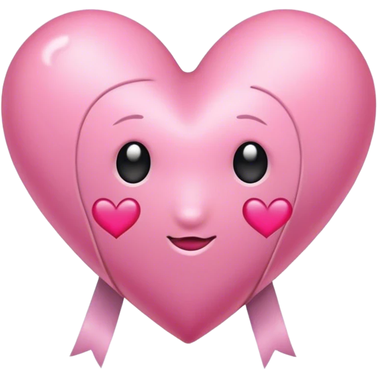 Corazón rosa con un lazo emoji