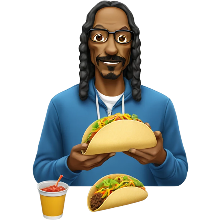Snoop dog eating a taco emoji