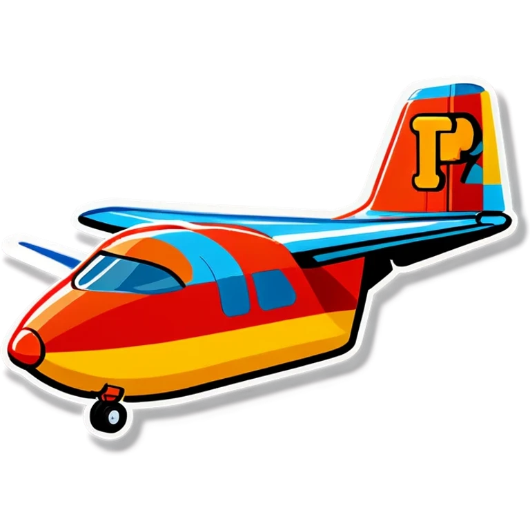 I need to have a cartoon airplane that says the letters "TWP" on it emoji