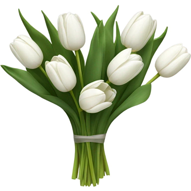 white tulip bouquet  emoji