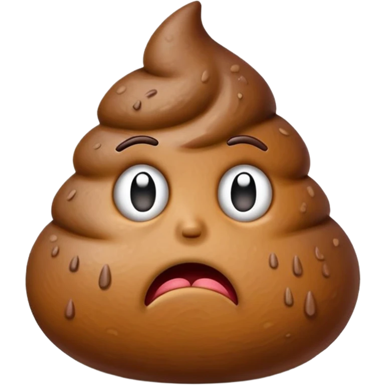 sad disappointed poop character emoji