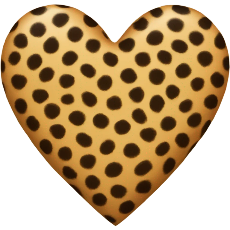 Cheetah print heart emoji