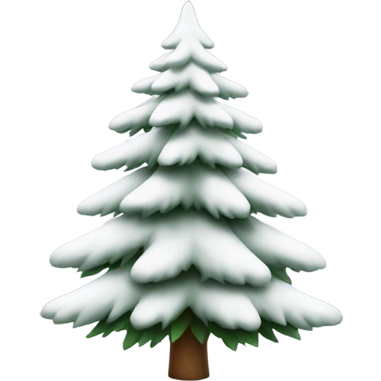  actual white fir christmas tree isolated.  emoji