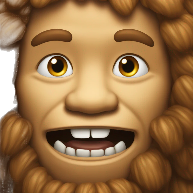 Neanderthal showing teeth emoji