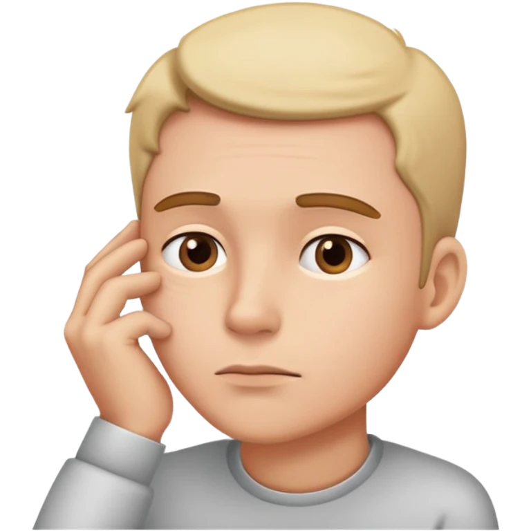 person thinking deeply with hand on chin emoji