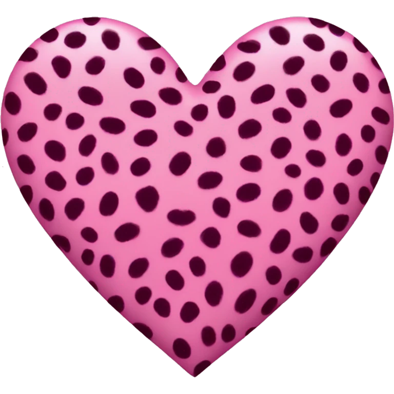 Pink cheetah print heart emoji