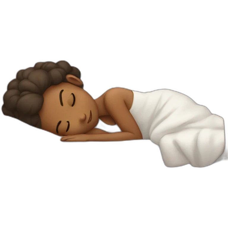 girl sleeping in bed emoji
