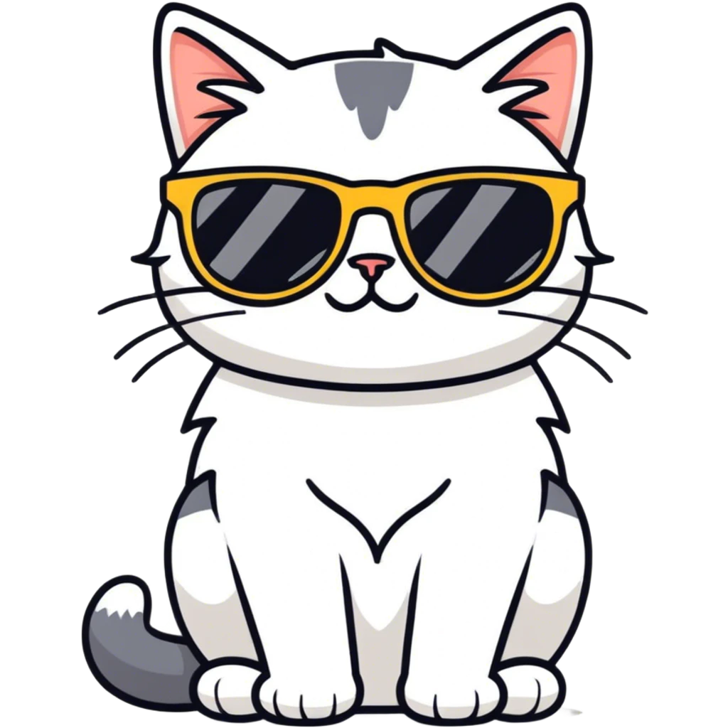Cat with sunglasses emoji