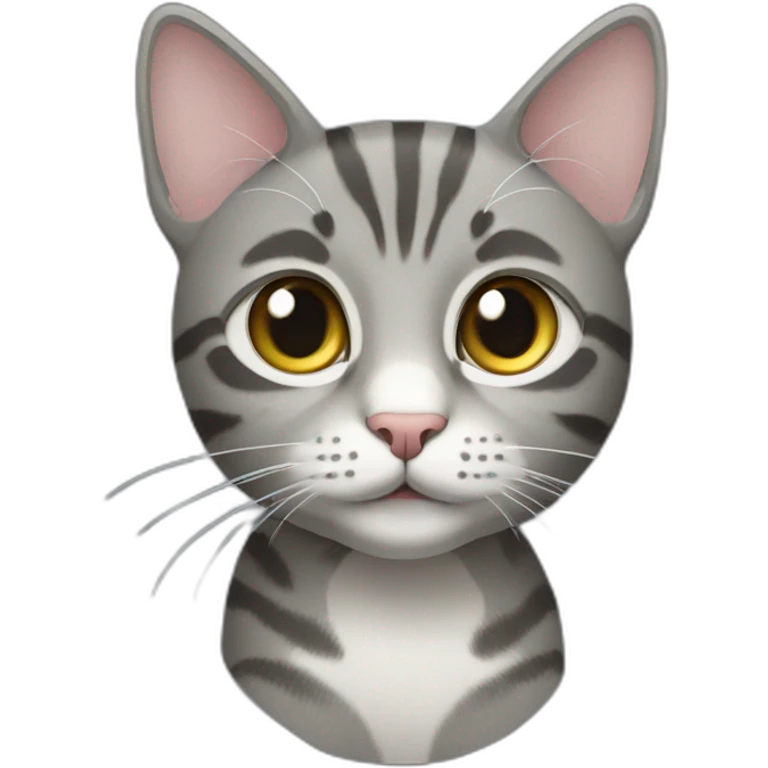Gray tabby cat emoji