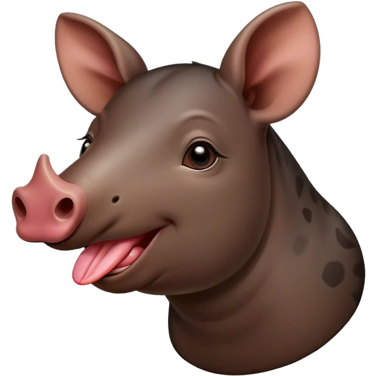 Tapirs smiling with tongue out  emoji