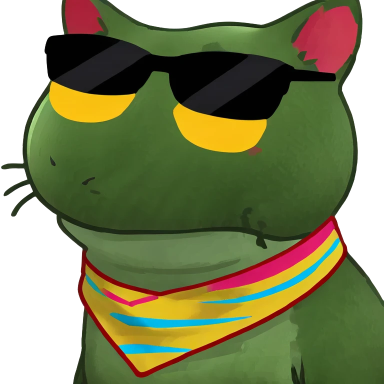 Cat with sunglasses emoji